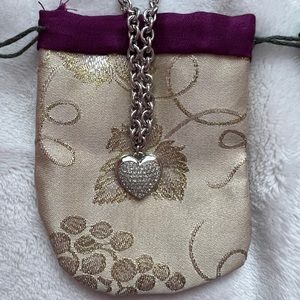 Swarovski heart pendant bracelet